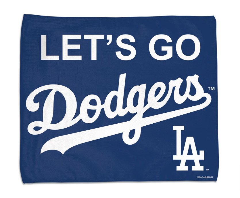 Los Angeles Dodgers "LETS GO DODGERS" Fan Rally Towel Blue - THE 4TH QUARTER