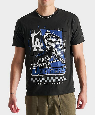 Los Angeles Dodgers Mens T-Shirt New Era Rally Drive Tee Black