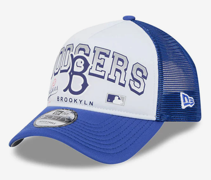 Brooklyn Dodgers Snapback New Era 9Forty A-Frame Mesh Retro Trucker Cap Hat - THE 4TH QUARTER