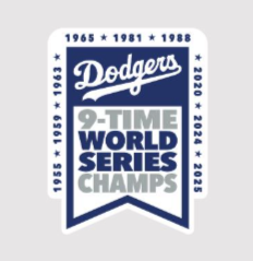 Los Angeles Dodgers 2025 World Series Champions Embroidered Patch Revolve - THE 4TH QUARTER
