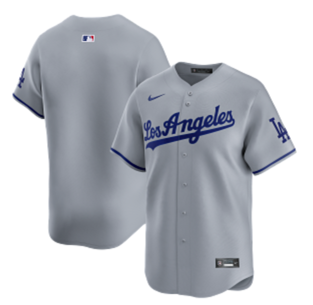 Los Angeles Dodgers Men's Road Limited Jersey - Grey - THE 4TH QUARTER