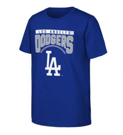 Los Angeles Dodgers Youth Tee Home Run Elevated T-Shirt Blue