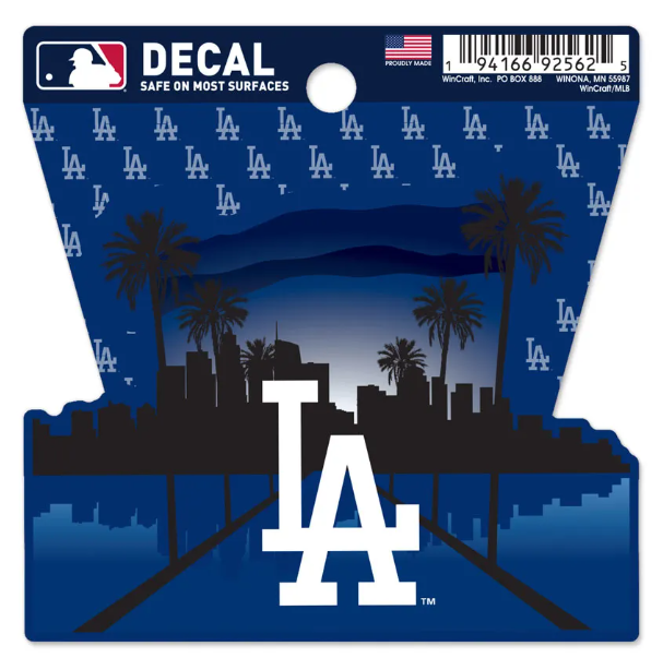 Los Angeles Dodgers Clean Cut Decal 3 x 4 Skyline - THE 4TH QUARTER