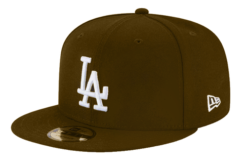 Los Angeles Dodgers Snapback New Era 9Fifty Basic Brown Cap Hat THE 4TH QUARTER