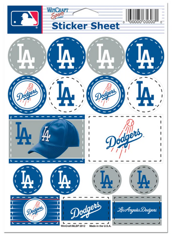 Los Angeles Dodgers Vinyl Sticker Sheet 5 x 7