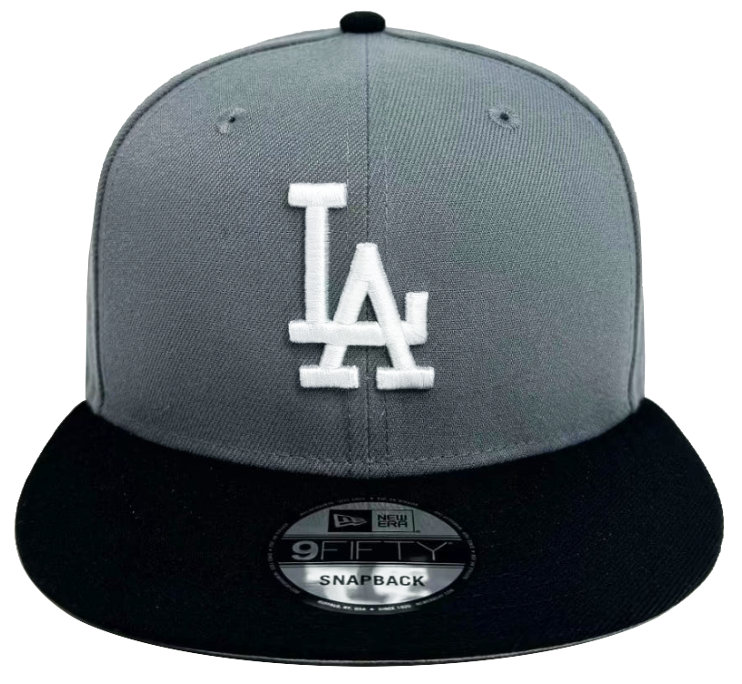 Los Angeles Dodgers Snapback New Era 9Fifty Basic Storm Grey Black White Logo Cap Hat - THE 4TH QUARTER