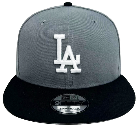 Los Angeles Dodgers Snapback New Era 9Fifty Basic Storm Grey Black White Logo Cap Hat