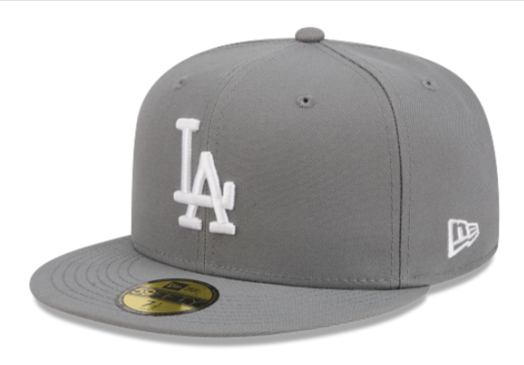 Los Angeles Dodgers Fitted New Era 59Fifty Storm Grey Cap Hat