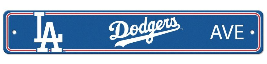 Los Angeles Dodgers Ave Street Sign Bar Decor - THE 4TH QUARTER