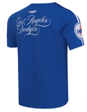 Los Angeles Dodgers Mens T-Shirt Pro Standard Sugar Skull Single Jersey Striped Top Tee