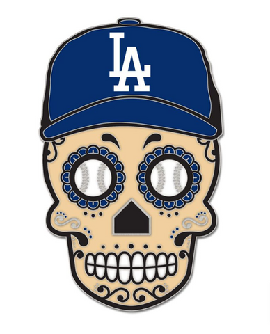 Los Angeles Dodgers Sugar Skull Lapel Pin