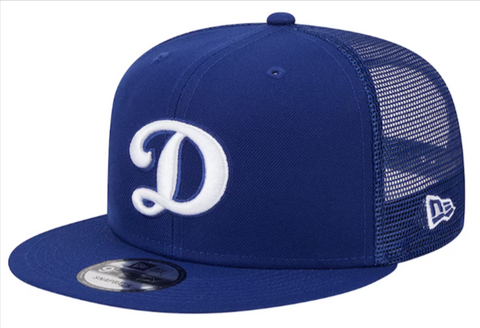 Los Angeles Dodgers Snapback D Logo Trucker New Era Mesh 9Fifty Blue Cap Hat