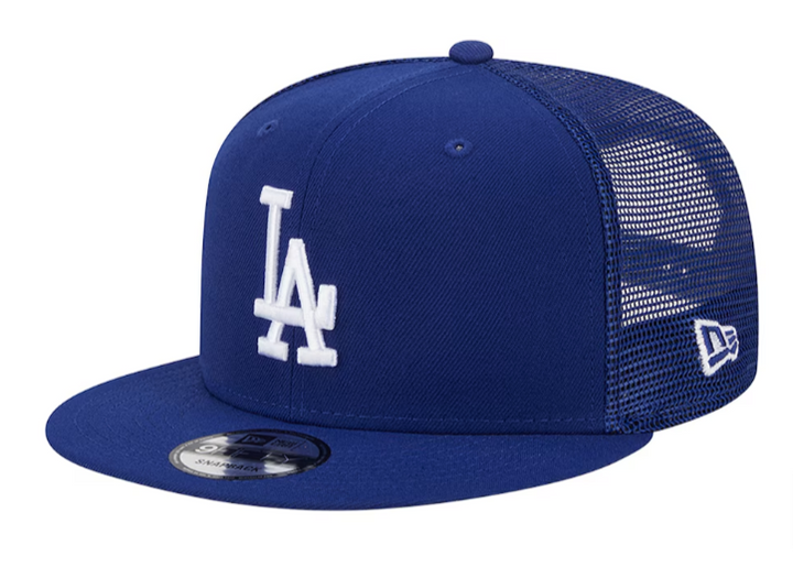 Los Angeles Dodgers Snapback New Era Blue Mesh Trucker Cap Hat Grey UV - THE 4TH QUARTER