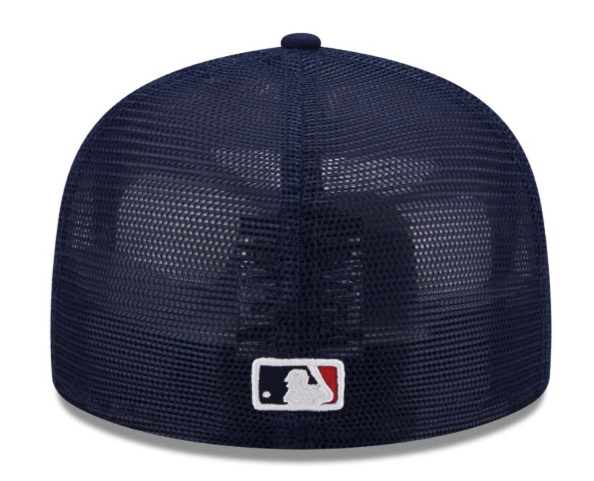 Los Angeles Dodgers Fitted New Era 59Fifty Classic Mesh Trucker Navy Cap Hat Grey UV