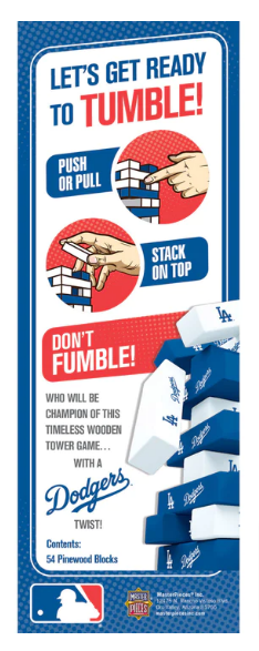 Los Angeles Dodgers Tumble Tower Game - THE 4TH QUARTER