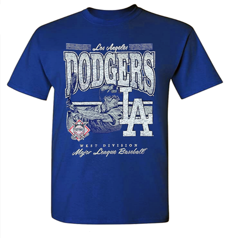 Los Angeles Dodgers Mens T-Shirt New Era West Division Blue Tee