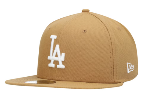 Los Angeles Dodgers Fitted New Era 59FIFTY Wheat Cap Hat Grey UV