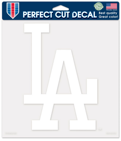 Los Angeles Dodgers Decal Logo 8x8 White Die-Cut Sticker