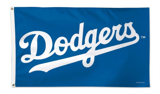 Los Angeles Dodgers Wordmark 3 x 5 Flag Single Sided - THE 4TH QUARTER