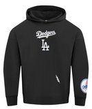 Los Angeles Dodgers Mens Sweatshirt Pro Standard Wingspan Black Blue Hoodie - THE 4TH QUARTER