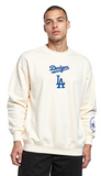 Los Angeles Dodgers Mens Sweatshirt Pro Standard Drop Shoulder Wingspan Crew Neck Eggshell - THE 4TH QUARTER