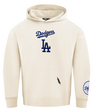 Los Angeles Dodgers Mens Sweatshirt Pro Standard Wingspan Hoodie Eggshell
