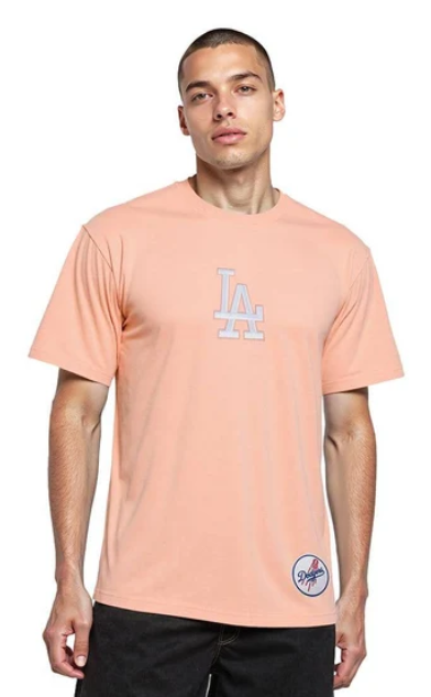 Los Angeles Dodgers Mens T-Shirt Pro Standard Wingspan Guava Tee