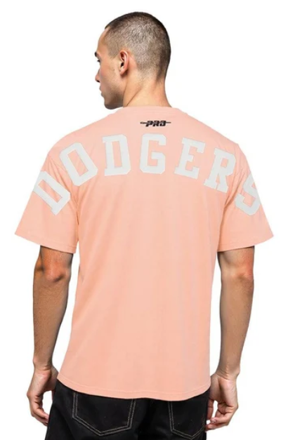Los Angeles Dodgers Mens T-Shirt Pro Standard Wingspan Guava Tee