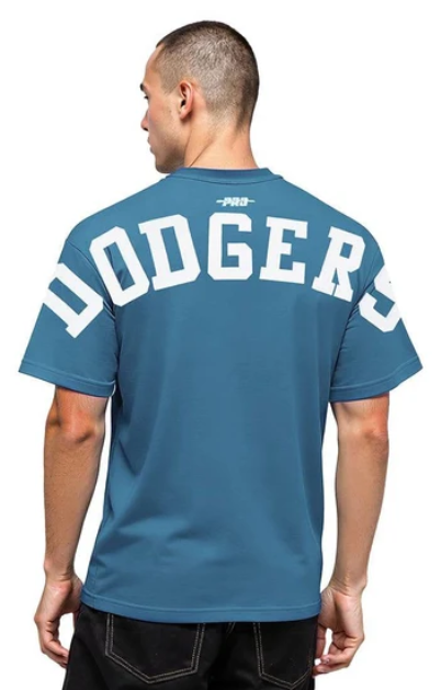 Los Angeles Dodgers Mens T-Shirt Pro Standard Wingspan Steel Blue Tee