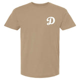 Los Angeles Dodgers Mens T-Shirt Pro Standard Old English Wingspan Taupe Tee