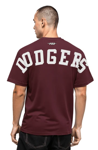 Los Angeles Dodgers Mens T-Shirt Pro Standard Wingspan Wine Tee