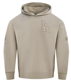 Los Angeles Dodgers Mens Sweatshirt Pro Standard Nuetral Drop Shoulder Pullover Hoodie Taupe