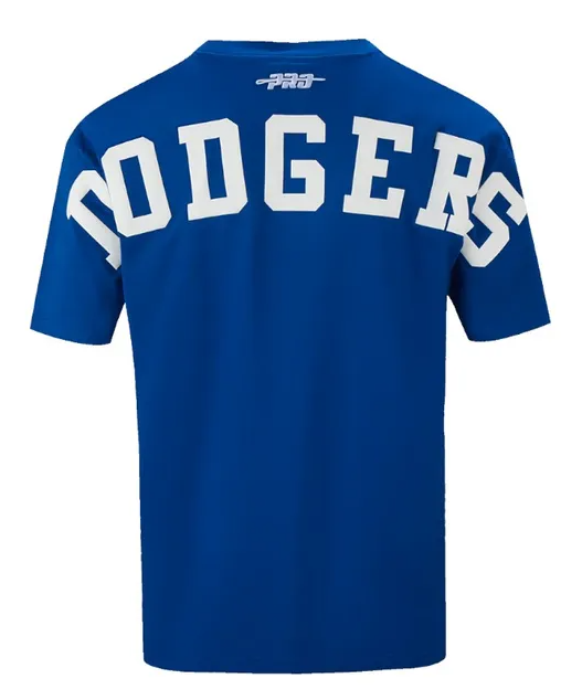 Los Angeles Dodgers Mens Sweatshirt Pro Standard Wingspan T-Shirt Blue - THE 4TH QUARTER