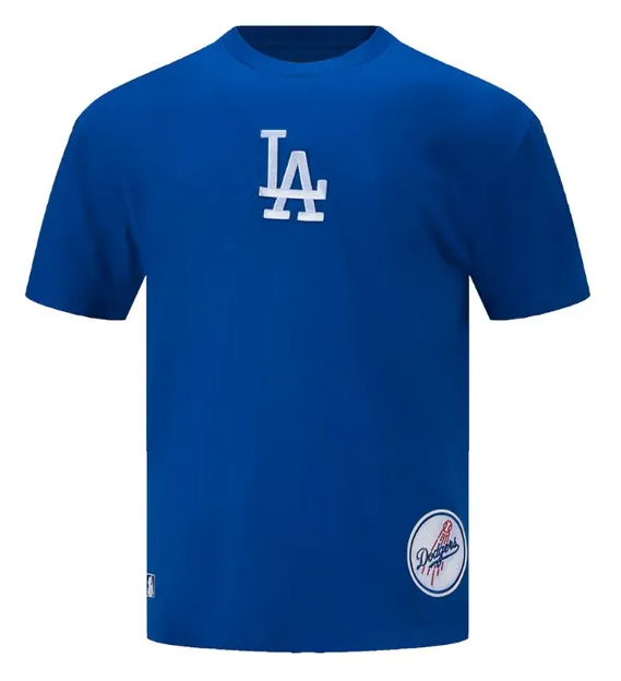 Los Angeles Dodgers Mens Sweatshirt Pro Standard Wingspan T-Shirt Blue - THE 4TH QUARTER