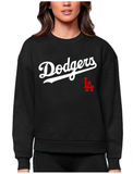 Los Angeles Dodgers Women's Sweatshirt Antigua Victory Crew Neck Pullover Black