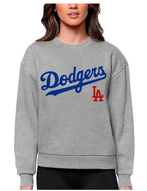 Los Angeles Dodgers Women's Sweatshirt Antigua Victory Crew Neck