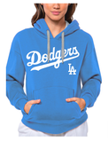 Dodgers Womens Sweatshirt Antigua Victory Pullover Hoodie Sky