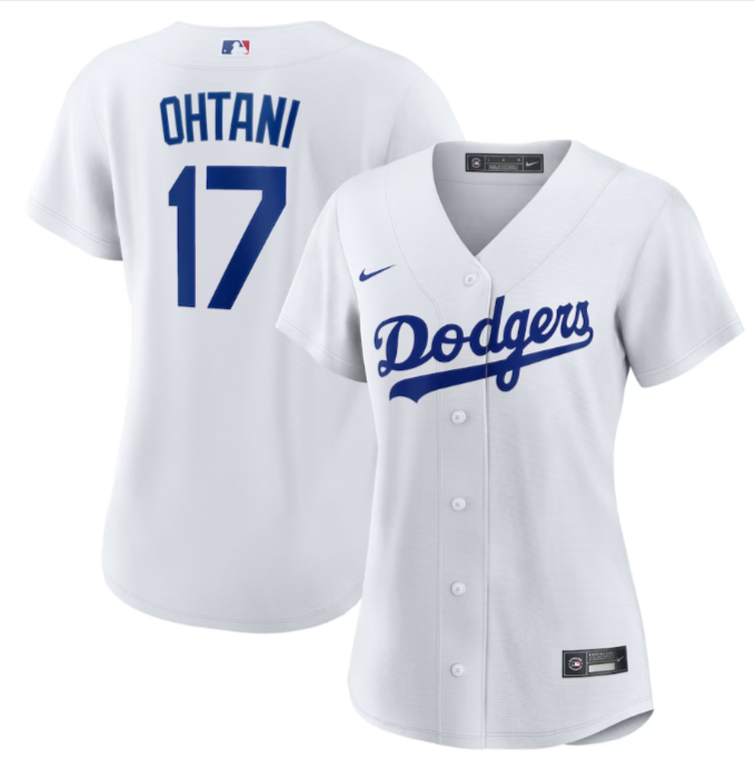 Los Angeles Dodgers Women's Shohei Ohtani #17 Replica White Jersey - THE 4TH QUARTER