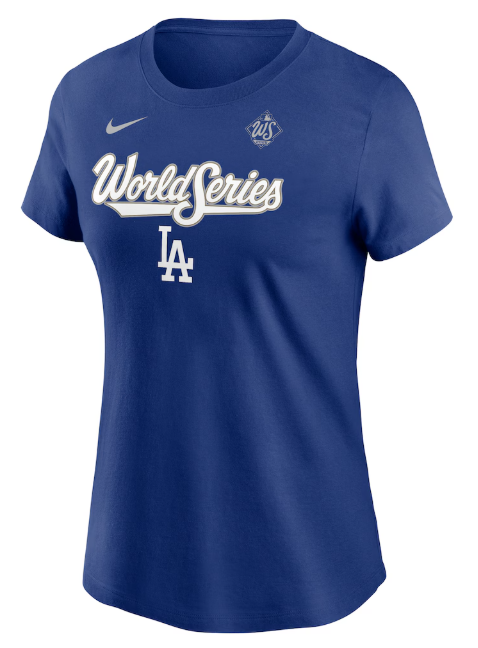 Los Angeles Dodgers Women's 2025 World Series Authentic Collection T-Shirt Royal - THE 4TH QUARTER