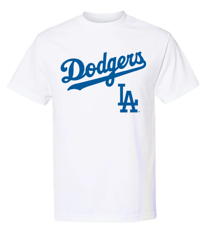 Los Angeles Dodgers Mens T-Shirt '47 Brand Polar White Pregame Tee