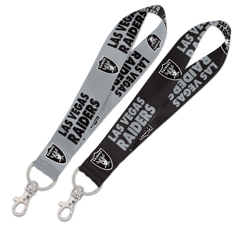 Raiders Badge Ticket Holder Keychain Lanyard Wristlet 2 Tone 1"