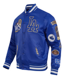 Los Angeles Dodgers Mens Pro Standard 2024 World Series Rib Satin Jacket Blue
