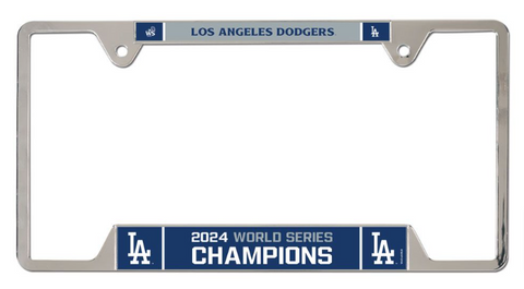 Los Angeles Dodgers 2024 World Series Champions Chrome License Plate Frame