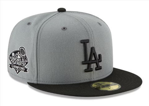 Los Angeles Dodgers Fitted New Era 59Fifty World Series Champions Storm Black Cap Hat