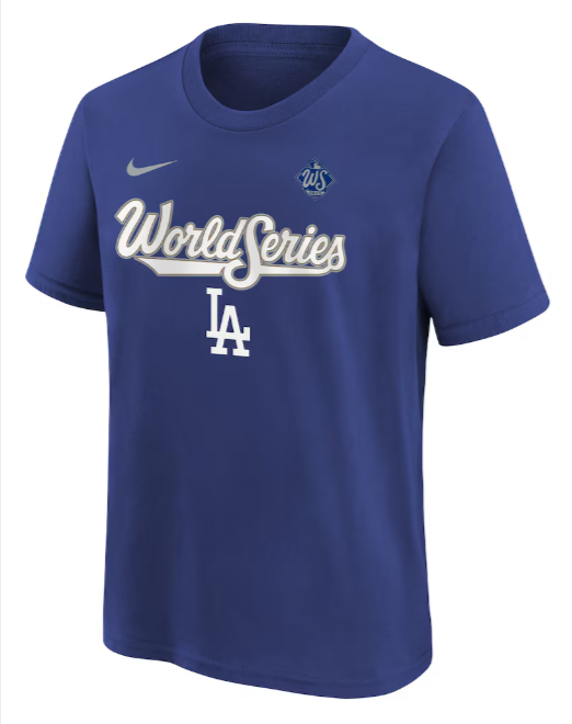 Los Angeles Dodgers Youth 2025 World Series Authentic Collection T-Shirt Royal - THE 4TH QUARTER