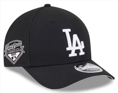 Los Angeles Dodgers Snapback New Era 2025 World Series Champions 9FORTY M-Crown Adjustable Hat - Black