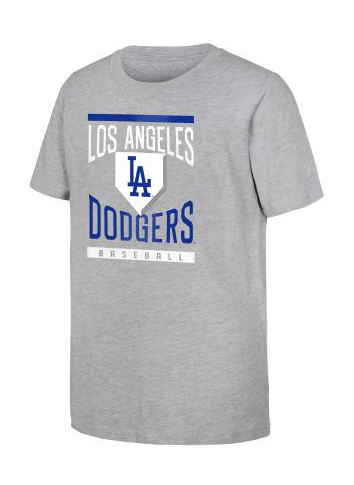 Los Angeles Dodgers Youth (8-20) Tee Bases Loaded T-Shirt Grey - THE 4TH QUARTER