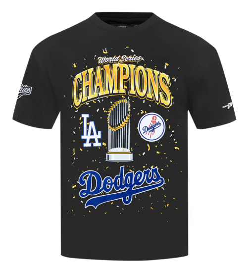 Los Angeles Dodgers Youth Pro Standard 2025 World Series Champions Premium T-Shirt - Black - THE 4TH QUARTER