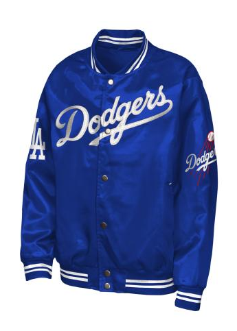 Los Angeles Dodgers Youth Tailsweep Classic Satin Jacket Blue - THE 4TH QUARTER