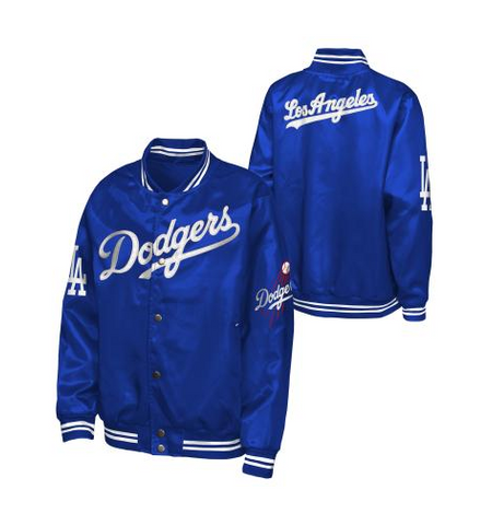 Los Angeles Dodgers Youth Tailsweep Classic Satin Jacket Blue - THE 4TH QUARTER